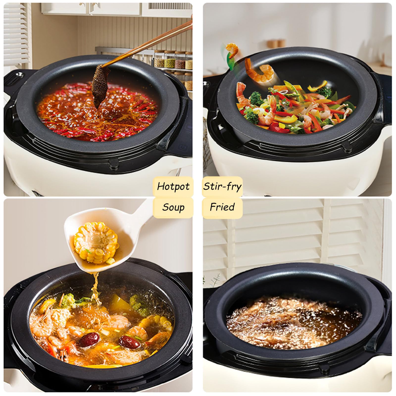 Amazon.com: Rotating Cooking Pot, 6L Automatic Cooking Machine